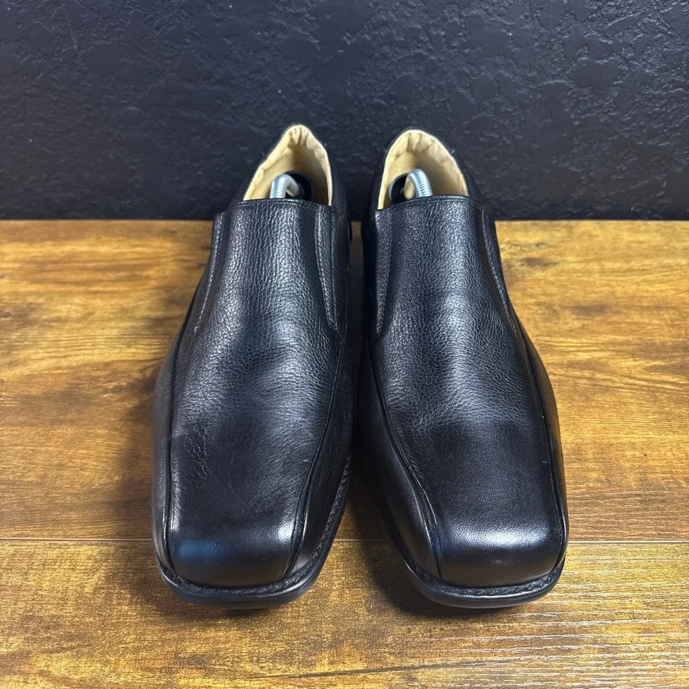 Bob Jones Amazonas Anatomic Gel 0803 Black Leather Slip-On Loafers Mens 10